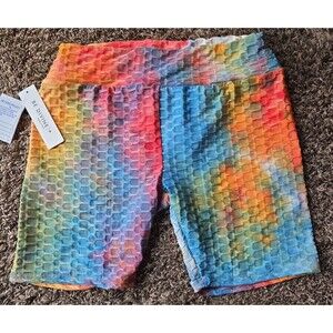 Be Divine Yoga/Biking Shorts Tie Dye Cinch Size XL NWT